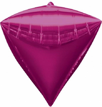 3 stk Rosa Metallisk Diamondz Folieballong 50x38 cm