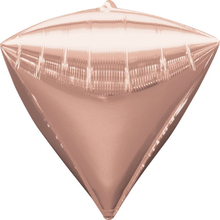3 stk Rosé Guldfärgad Metallisk Diamondz Folieballong 50x38 cm