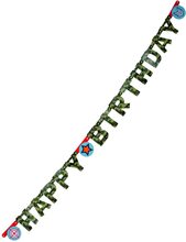 175 cm Happy Birthday Banner - Army Party