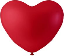 6 stk Hjärtformade Röda Ballonger 25 cm