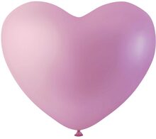 6 stk Hjärtformade Rosa Ballonger 25 cm