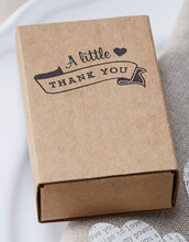 10 st Tändsticksaskar med Texten: A Little Thank You - Vintage Journey