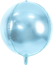 Ljus Blå Metallisk Orbz / Ballongbubbla 40 cm