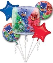 Pyjamashjältarna Ballongbukett med 5 Folieballonger