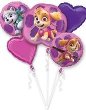 Paw Patrol Ballongbukett med 5 Folieballonger - Skye och Everest