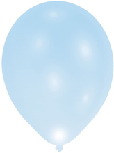 5 stk 27 cm Ljus Blå LED Ballonger