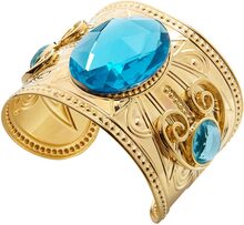 Guldfärgat Cuff-armband med Blå Stenar