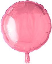 Rund Ljus Rosa Folieballong 46 cm