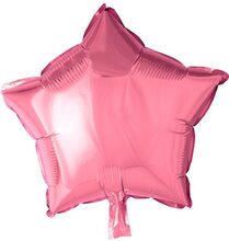 Stjärnformad Ljus Rosa Folieballong 46 cm