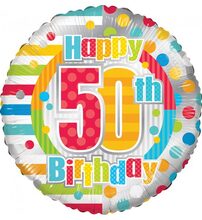 Happy 50th Birthday - Folieballong 46 cm