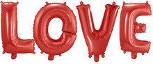 LOVE - 4 stk Röda Folieballonger 41 cm