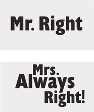Mr Right/Mrs Always Right - 2 stk Fotoeffekter