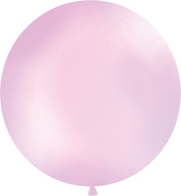LJUSROSA Pastellfärgad Rund JUMBO Ballong 1 meter
