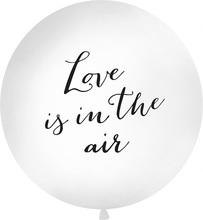 Love is in the Air - Vit Rund JUMBO Ballong 1 meter