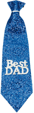 Blå Glittrande Best Dad Slips