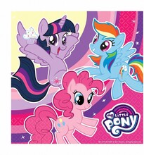20 stk Servietter 33x33 - Rainbow Dash, Twilight Sparkle och Pinkie Pie