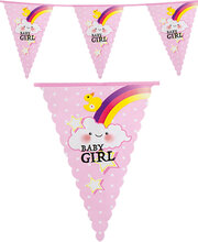 Rosa Flaggbanner 6 Meter - Baby Girl