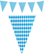 10 Meter Rutig Blå och Vit Oktoberfest Banderoll