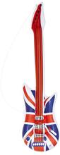 Uppblåsbar Gitarr med Brittisk Flagga - 107 cm