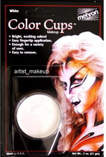 Color Cups 15 g - Clown White Mehron Ansikts- & Kroppssmink
