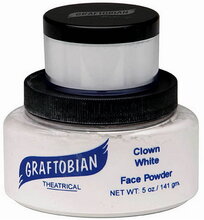 Face Powder With Puff - 14 gram - Clown White (Ansiktpuder m/Sminkkudde)
