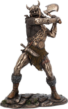 Vikingen Går Bärsärk - Bronsfärgad Figur 28 cm