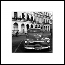 Svart Vit Havana Bil Bild 30x30 cm