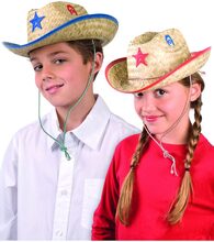 Cowboyhatt i strå till Barn - Välj Färg och Storlek!
