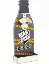 Man Cave Flasköppnare på Väggstativ 30 cm