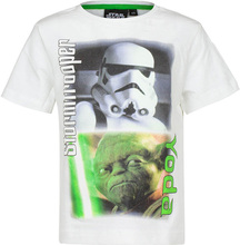 Vit Stormtrooper och Yoda T-shirt till Pojke