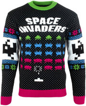 Licensierad Stickad Space Invaders Jultröja