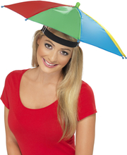 Regnbågsfärgad Paraply Hatt
