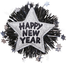 Happy New Year Brosch - Silver