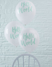 10 stk Ballonger 30 cm - Hello World