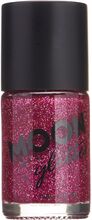 Magenta Nagellack med Holografiskt Glitter