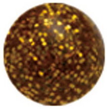 Zircon Glitterball Gold - 6 mm Akrylkula till 1,6 mm stång