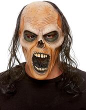 Zombie Latexmask med Brunt Hår