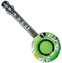 Flower Power - Grön Uppblåsbar Banjo