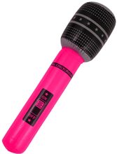 Uppblåsbar Neon Rosa Mikrofon 40 cm