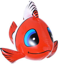 Uppblåsbar tropisk fisk 60 cm - Röd