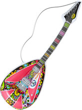 Uppblåsbar Hippiemönstrad Mandolin - 105 cm