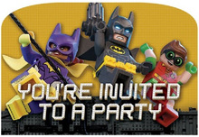 8 stk Inbjudningskort - Lego Batman