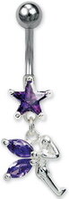 Pixie Star Navelpiercing - Lila