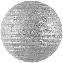 Silverfärgad Papperslykta med Glitter 20 cm