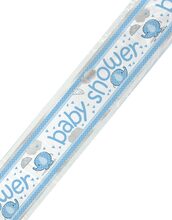 Foliebanner 365 cm - Babyshower Blue Elephant