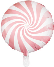 Ljus Rosa Candy Mönstrad Folieballong 45 cm