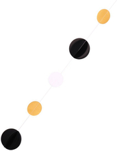 Ballongsvans med Svarta, Guldfärgade och Vita Cirklar 165 cm