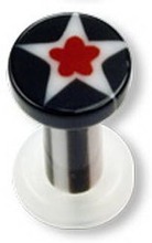 Flower Red Star - Piercing Plugg