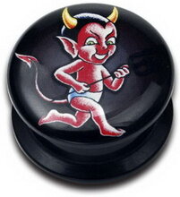 Devil - Svart Piercing Plugg