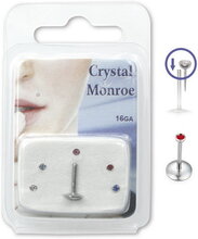 Monroe Labret Set med 5 stk Stenar och 1 Stång - 1,2 x 8 mm